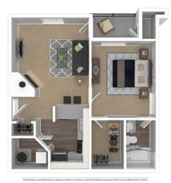 Beds: 1, Baths: 1, SQFT: 600 - Morningside Courts at Morningside Courts, Georgia