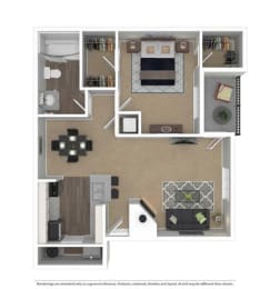 Beds: 1, Baths: 1, SQFT: 700 - Morningside Courts at Morningside Courts, Atlanta