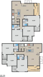 3 Bedroom Floor Plan at Magnolia Terrace, Charlotte
