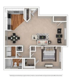 Buckhead 2 1 Bed | 1 Bath | 800 sq ft. at Sloan Square, Atlanta, GA, 30329.