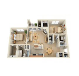 2 b 2 b SQ FT 1057- Atlantic Station at The Atlantic Station, Texas, 76131