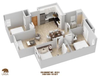 bedroom floor plan an in 2 bed 2 bath apartments at the historic electric building in fort worth