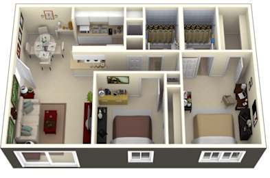 a floor plan of a 1 bedroom apartment at the crossings at white marsh apartments in white marsh