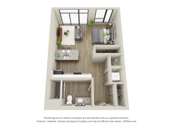 Avalon II - 1 Bed, 1 Bath - Downtown Kalamazoo, MI Apartments - 400 Rose