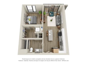 Ellsworth - 1 Bed, 1 Bath Barrier Free - Downtown Kalamazoo, MI Apartments - 400 Rose