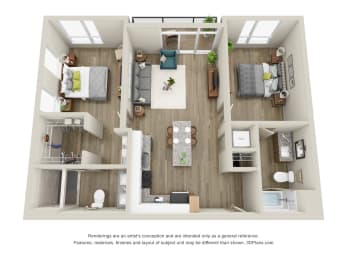 Belfry - 2 Bed, 2 Bath with Balcony - Downtown Kalamazoo, MI Apartments - 400 Rose