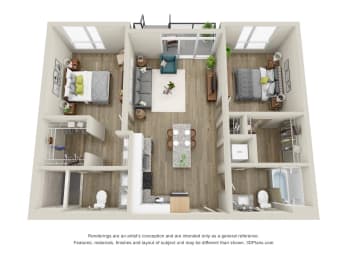 Arcadia - 2 Bed, 2 Bath with Walkout - Downtown Kalamazoo, MI Apartments - 400 Rose