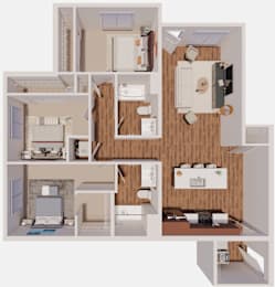 Floor Plan  F1 Floor Plan at The Landing at Hub City, Wisconsin, 53073