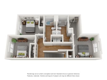 Floor Plan  a 3 bedroom floor plan is shown in this illustration