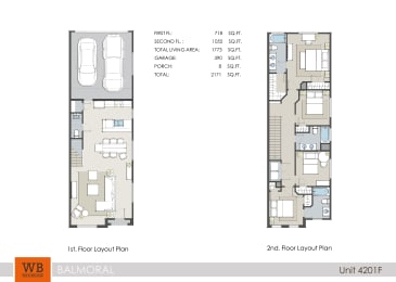 4201F Floor Plan at Clearwater at Balmoral Apartments, TBD MANAGEMENT, Texas, 77346