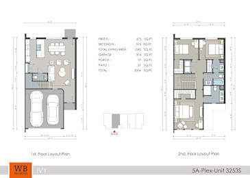 A floor plan for a 5A-Plex-Unit 3253S is shown, including details for the first and second floor layouts.