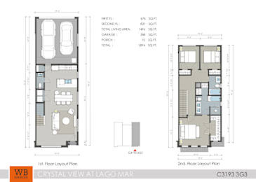 A floor plan for a property at Lago Mar shows two different layouts with a total living area of 146 square feet.