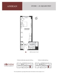 the floor plan of andean apartments