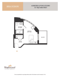 a floor plan of the apartment