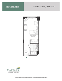 a floor plan of the studio