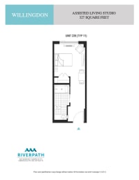 a floor plan of a bedroom apartment