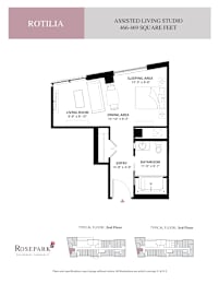 a floor plan of a unit with a bedroom and a bathroom