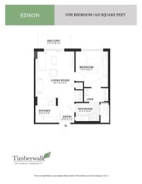 a floor plan of a bedroom apartment