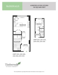 a floor plan of a bedroom apartment