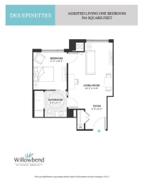 a floor plan of a bedroom apartment