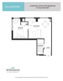a floor plan of a bedroom apartment