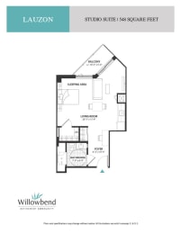 a floor plan of the willow bend apartments