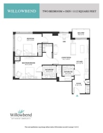 a floor plan of a bedroom apartment