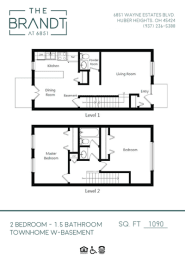  Floor Plan 2 Bedroom 1.5 Bathroom