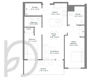 a floor plan of a house with an open floor plan
