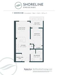 Shoreline Crossings 1 Bedroom Accessible Rental Apartment