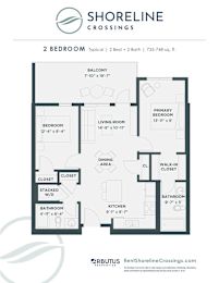 Shoreline Crossings 2 Bedroom Rental Apartment
