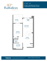 a floor plan of a bedroom apartment