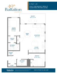 a floor plan of a bedroom apartment