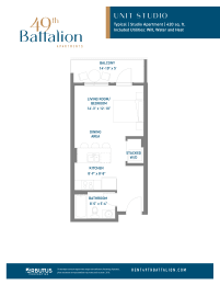 Studio floorplan