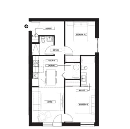  Floor Plan 2 Bedroom