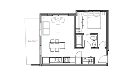 A floor plan of a balcony area is shown.
