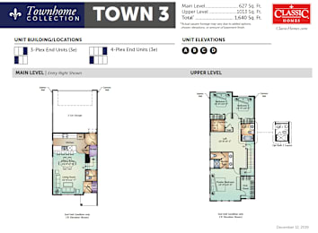 a typical floor plan of a town 3 bedroom house
