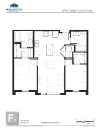 a floor plan of a bedroom apartment
