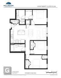 a floor plan of a home with a bedroom and a living room