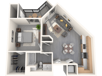 an overhead view of a floor plan of a house