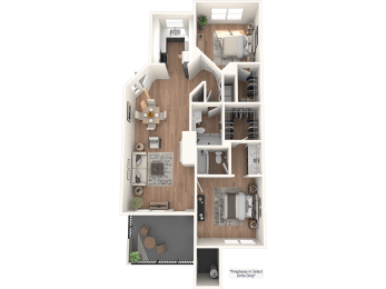 a floor plan of a house with a bedroom and a living room