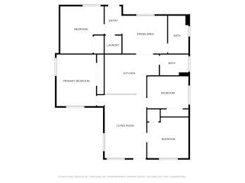 4 bedroom 2 bath floorplan at OSM Properties Homes & Apartments, Chico, CA