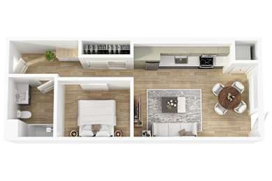1 bed 1 bath N at 26FIFTY Apartments, California, 94704