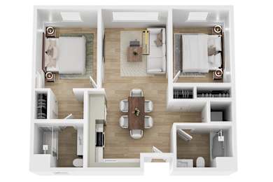 2 bed 2 bath B at 26FIFTY Apartments, Berkeley, CA, 94704