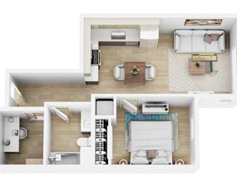 1 bed 1 bath C at 26FIFTY Apartments, California