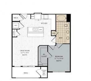 1 bed 1 bath F at Arise Riverside Apartments, Austin, 78741