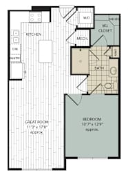 1 bed 1 bath C at Arise Riverside Apartments, Texas 78741