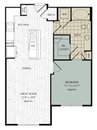 1 bed 1 bath D at Arise Riverside Apartments, Austin, TX, 78741