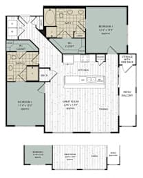 2 bed 2 bath A at Arise Riverside Apartments, Texas 78741