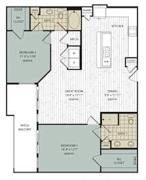 2 bed 2 bath B at Arise Riverside Apartments, Austin, TX, 78741